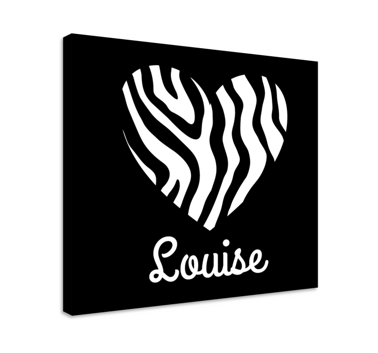 Slika na platnu citati srce s imenom - TenStickers