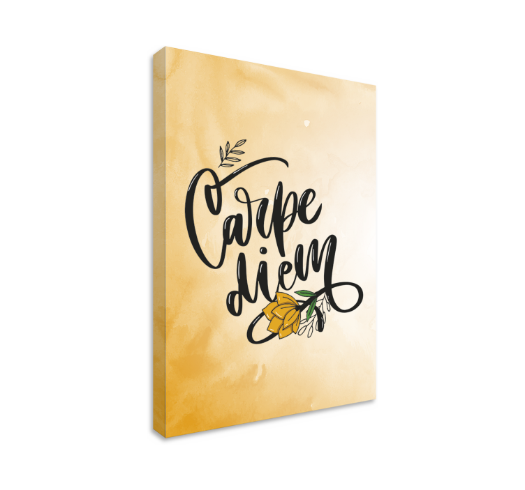 Slika na platnu citati iskoristi dan cvjetni - TenStickers