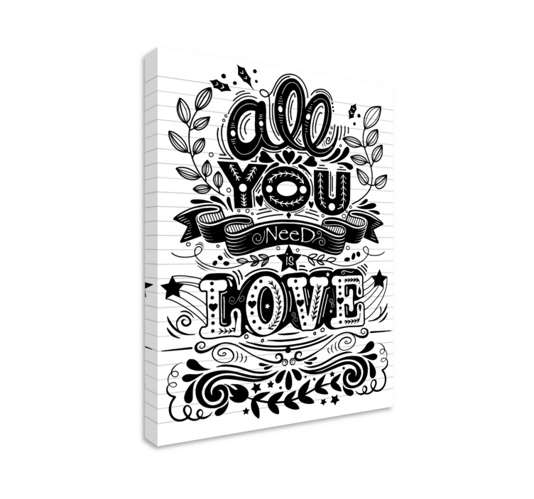 Slika na platnu citati sve što trebate - TenStickers