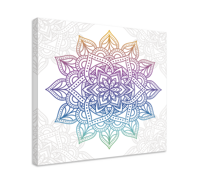 Slika na platnu zen intricirana botanička mandala - TenStickers