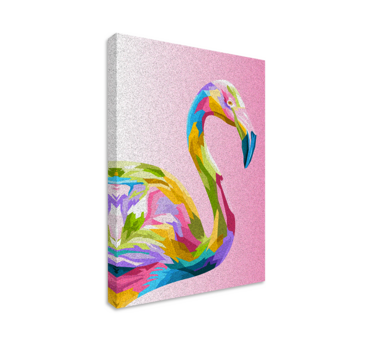 Flamingo art pero platno zidna umjetnost - TenStickers