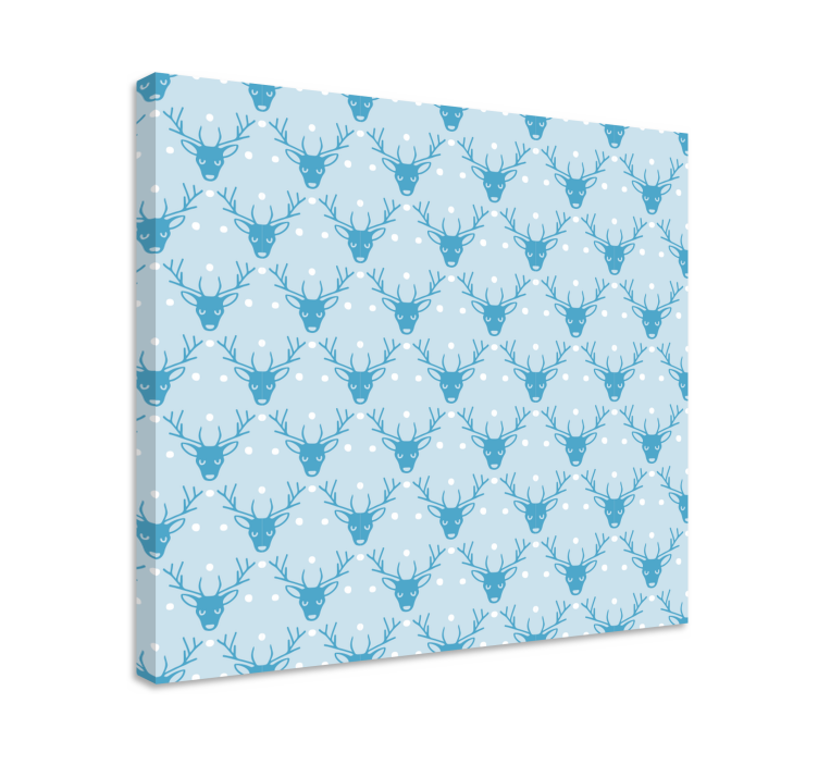 Slika na platnu jelen zimski uzorak jelena - TenStickers