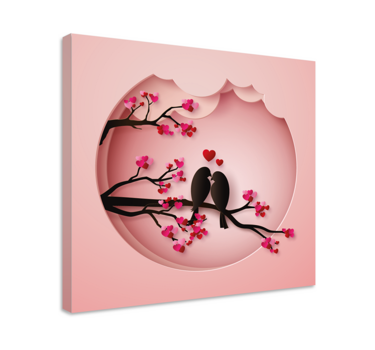 Moderne ptice ljubljenje ptičjeg platna - TenStickers