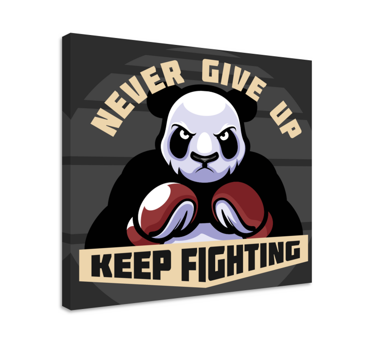 Slika na platnu životinje panda boks motivacija - TenStickers