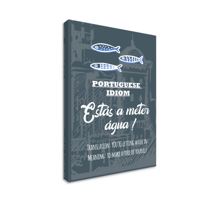 Portugalski prijevod izreke idiot platno - TenStickers