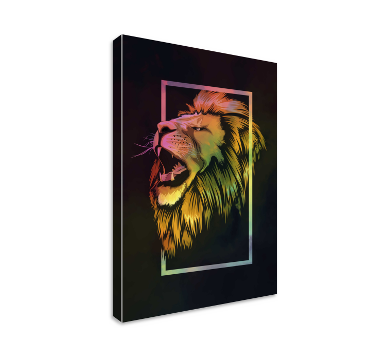 Slika na platnu psi majestic lion roar - TenStickers