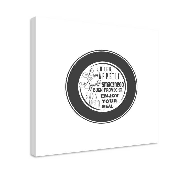 Slika na platnu citati uživajte u obroku - TenStickers