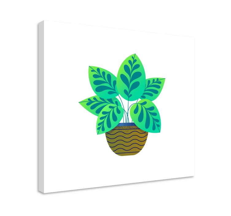 Slika na platnu cvijeće i biljke bujno zeleno lišće - TenStickers