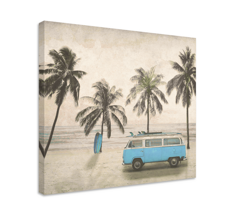 Personalizirane slike na platnu vintage surf kombi - TenStickers