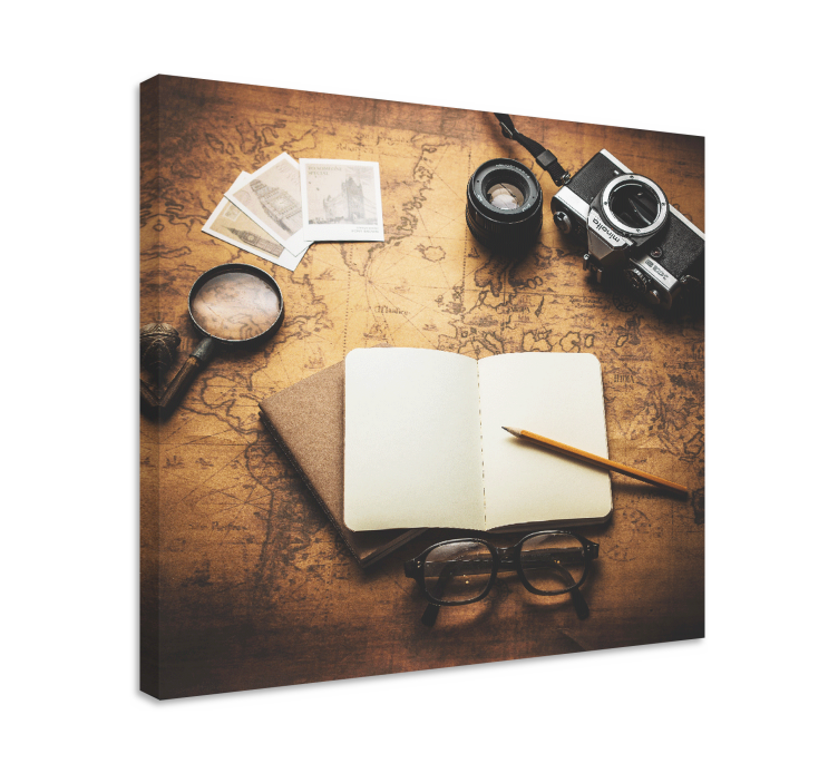 Slika na platnu voće s vintage fotoaparatom - TenStickers