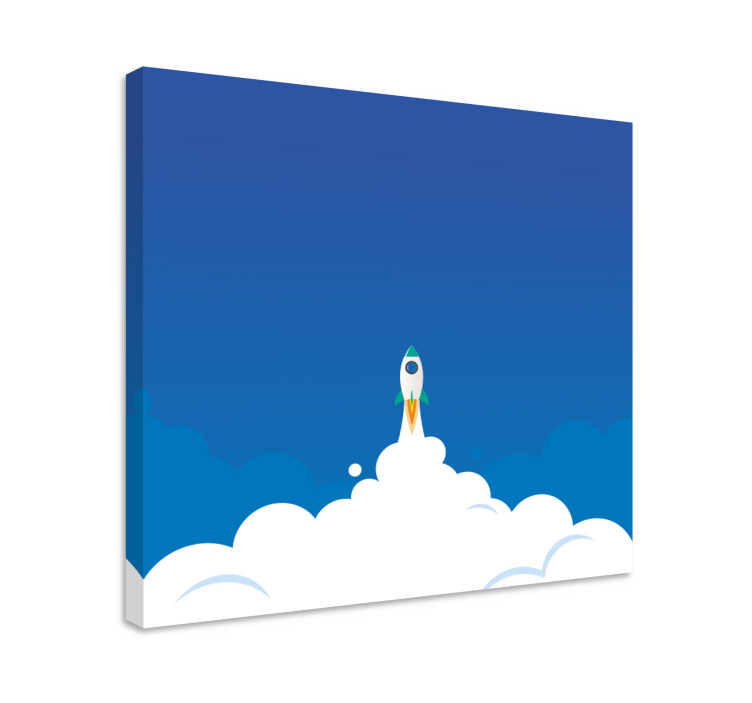 Slika na platnu dinosauri avantura lansiranja rakete - TenStickers