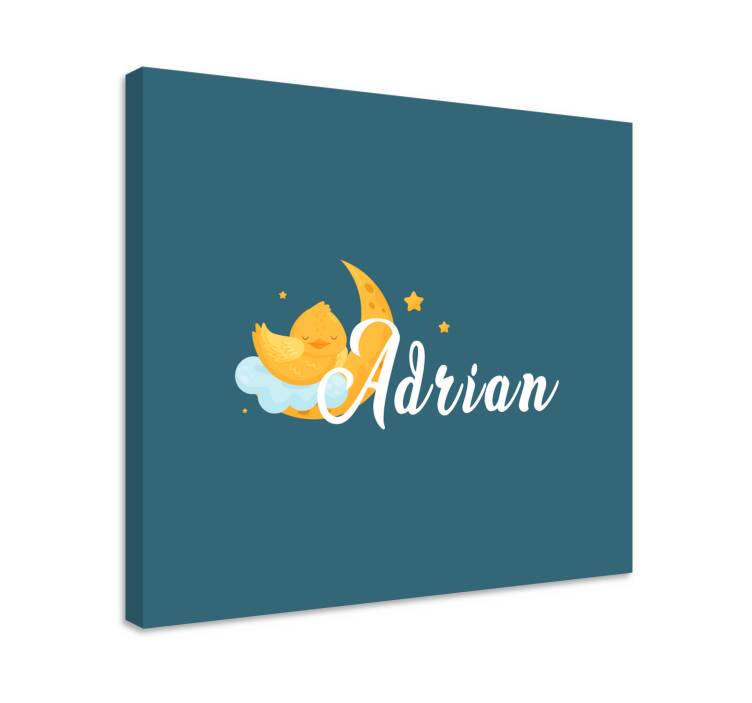 Slika na platnu vrtić spavajuća pilić mjesec - TenStickers