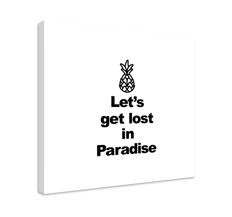 Slika na platnu citati avantura s ananasom - TenStickers