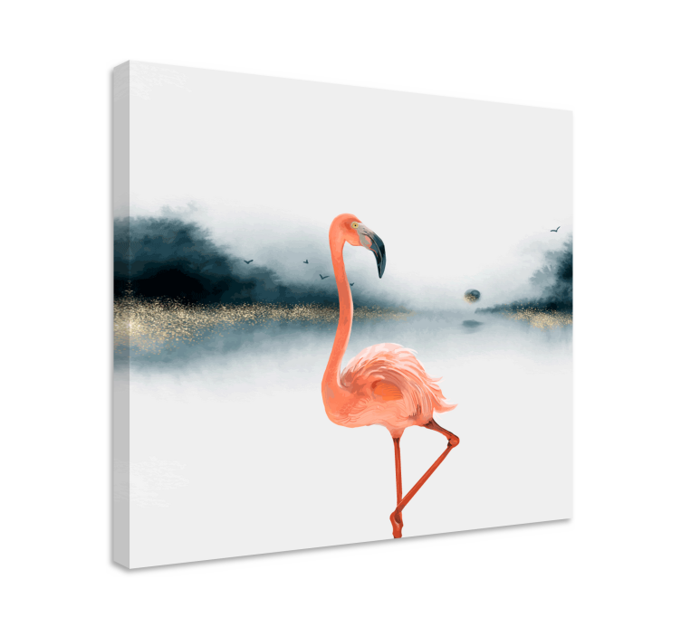 Slika na platnu krajolici elegantan flamingo - TenStickers