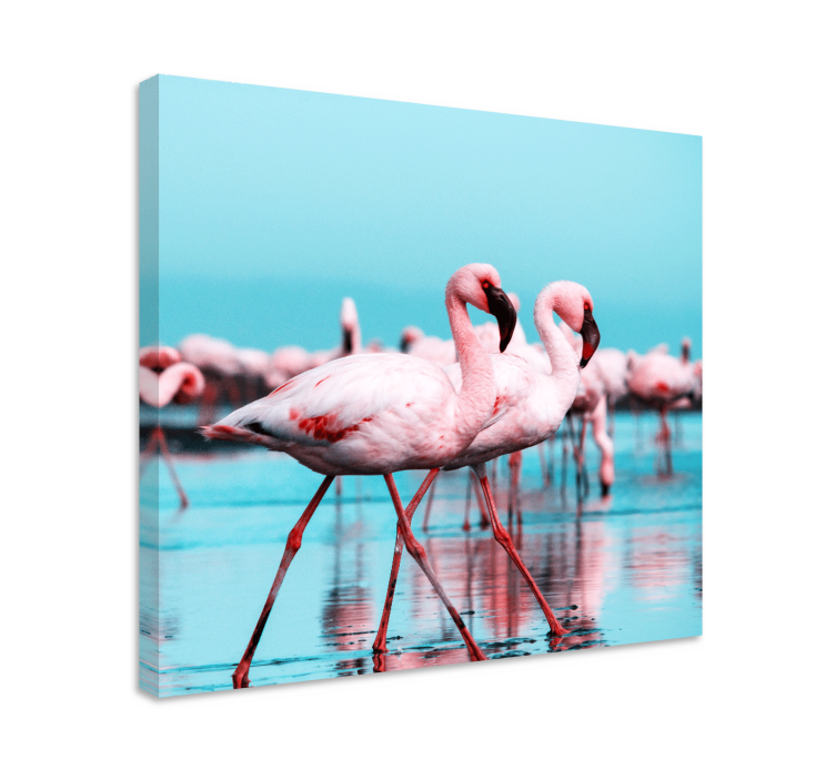 Slika na platnu psi veličanstveni ružičasti flamingosi - TenStickers