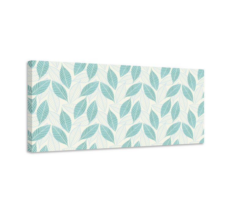 Slika na platnu cvijeće i biljke s delikatnim uzorkom lista - TenStickers