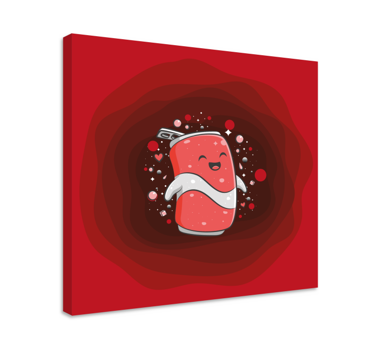 Slika na platnu drugi tekst sretni lik sode - TenStickers