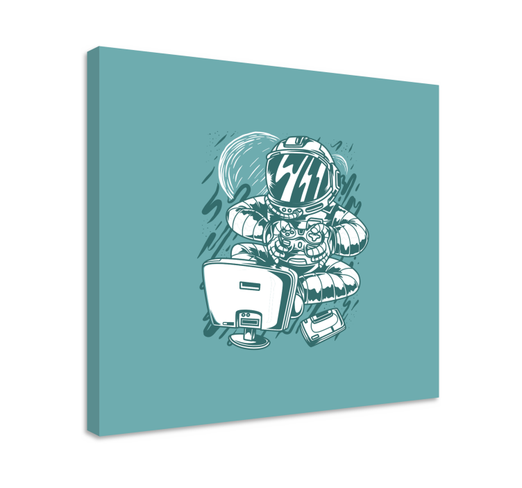 Slika na platnu video igre astronautski gaming užitak - TenStickers