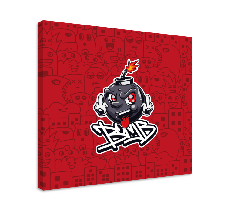 Slika na platnu drugi tekst emoji crtića bombe - TenStickers