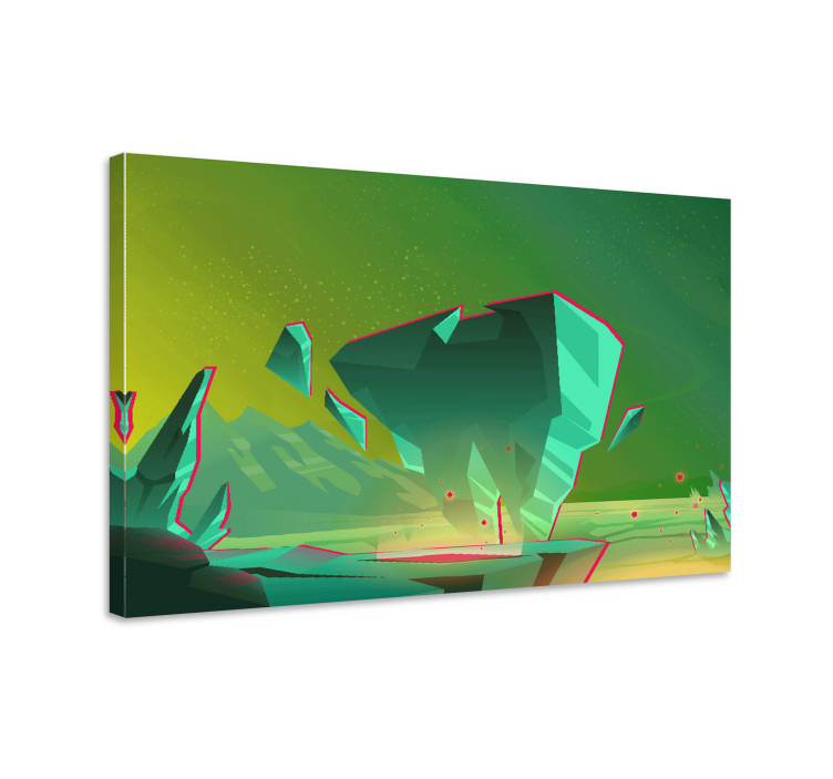 Slika na platnu moderna geometrijski pejzažni elementi - TenStickers