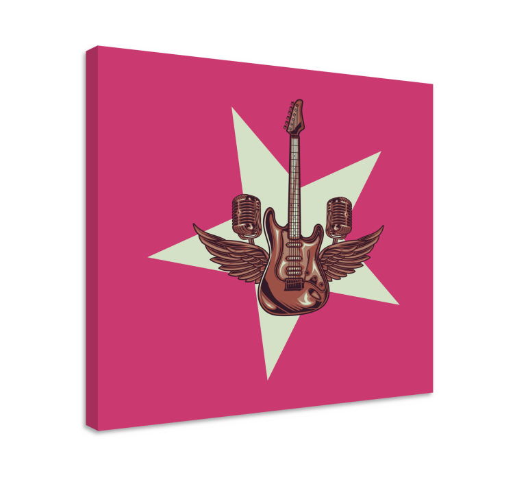 Slika na platnu muzika krila električne gitare - TenStickers