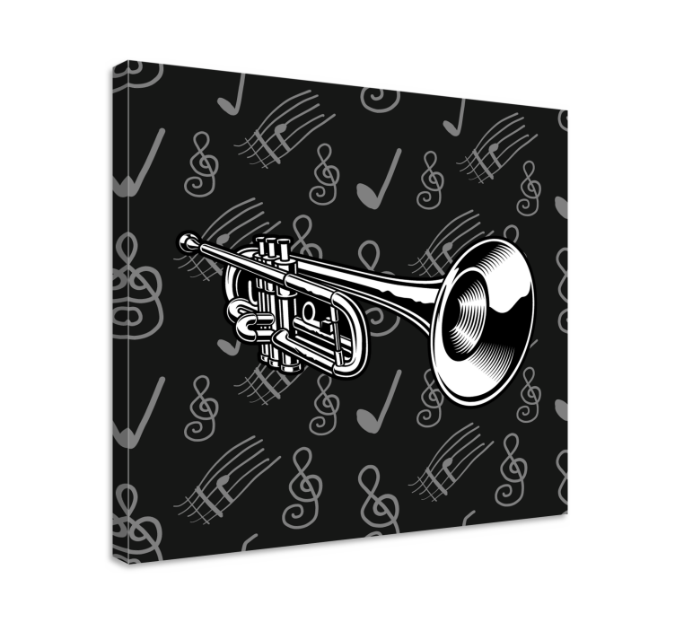 Slika na platnu muzika brass trumpet - TenStickers