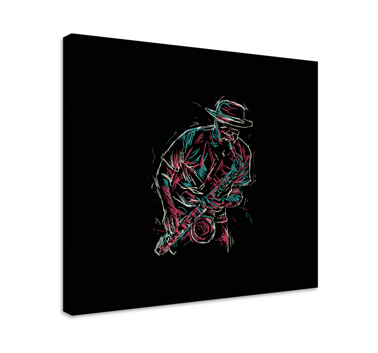 Slika na platnu muzika saxofonist - TenStickers