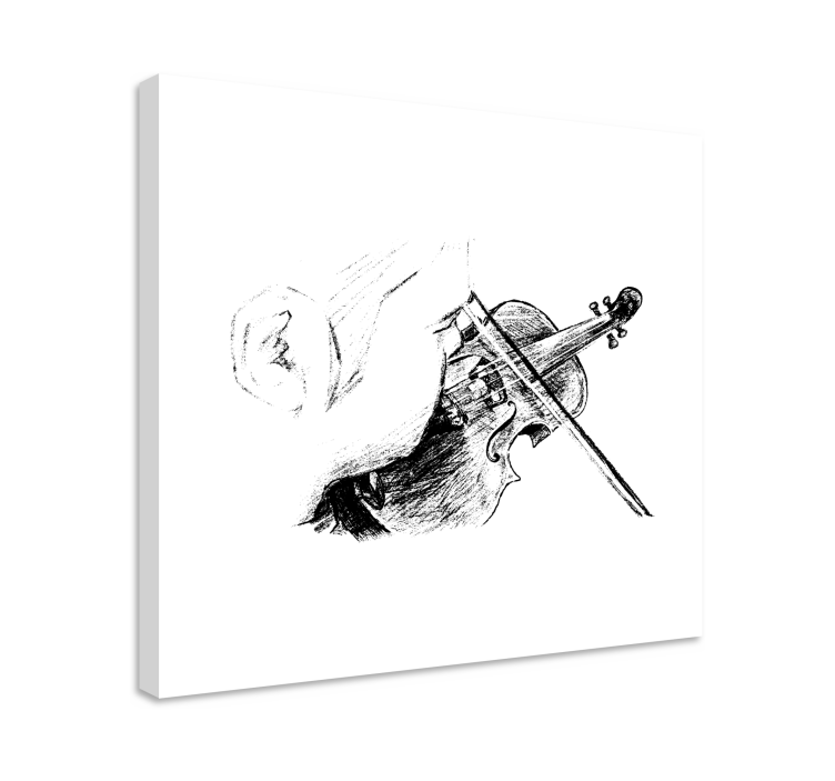 Slika na platnu muzika violinist koji svira melodiju - TenStickers