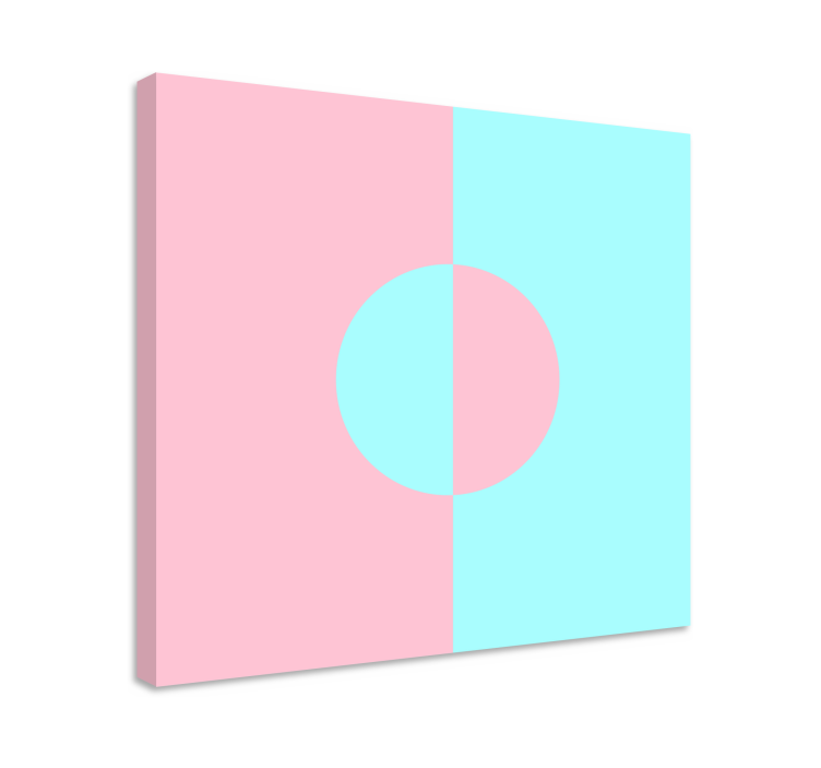 Slika na platnu geometrijski krug i razdijeljeno - TenStickers