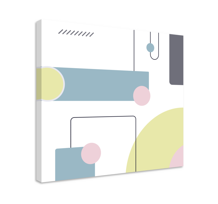 Slika na platnu moderna apstraktna geometrijska kompozicija - TenStickers