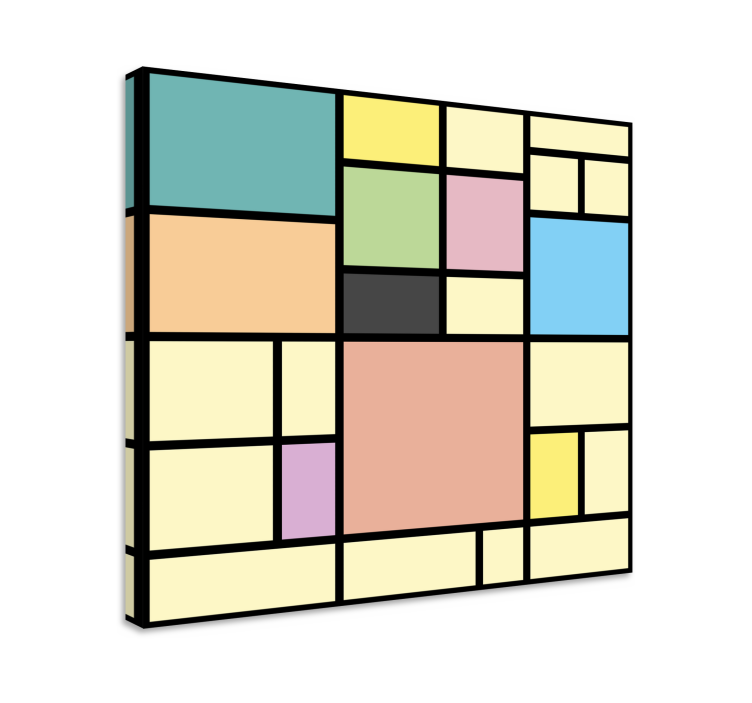 Slika na platnu geometrijski vibrantni oblici - TenStickers