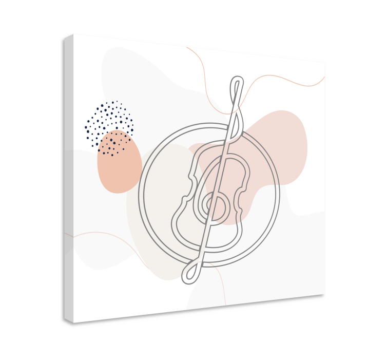 Slika na platnu muzika silueta muzičkog instrumenta - TenStickers