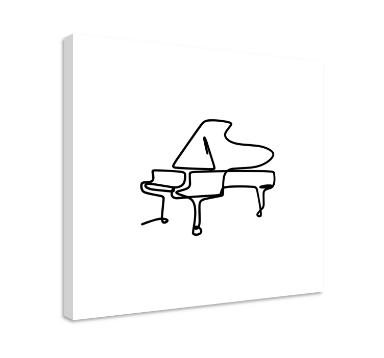 Slika na platnu muzika piano silueta - TenStickers