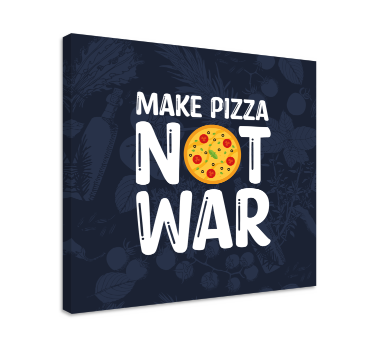 Zabavni citati čine platno za citate za pizzu - TenStickers