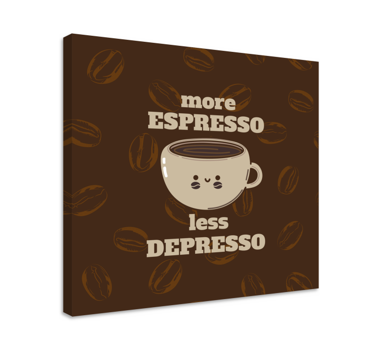 Espresso smiješan citat quote canvas - TenStickers