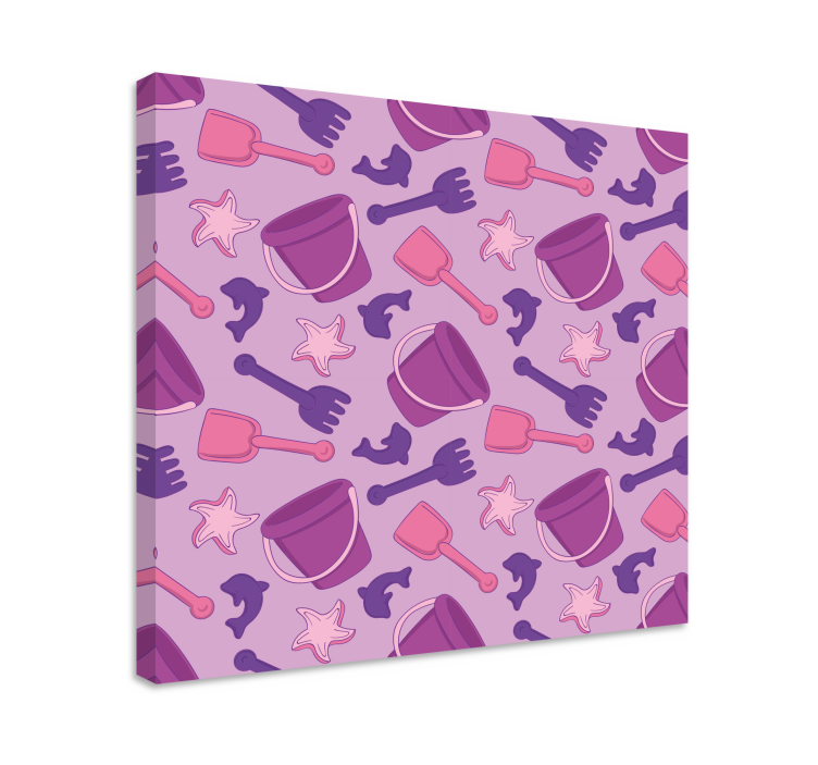 Slika na platnu djeca uzorak igračaka za plažu - TenStickers