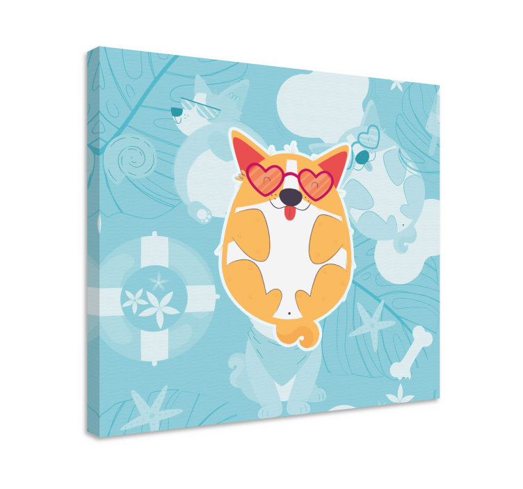 Slika na platnu psi Šarmantni corgi u opuštanju - TenStickers