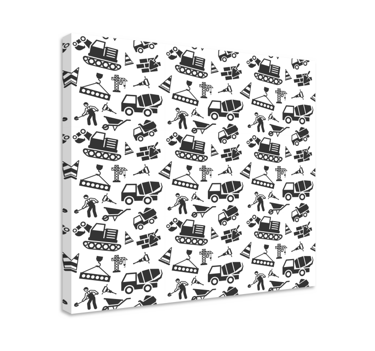 Jednobojni bageri i kamioni dječji vrtić - TenStickers