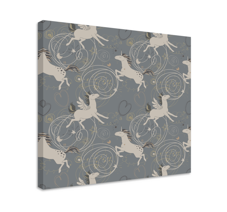 Slika na platnu jednorog čarobna krilata stvorenja - TenStickers