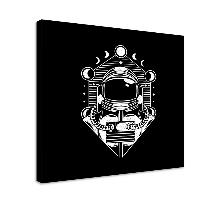 Slika na platnu video igre astronaut mjesečeve faze - TenStickers