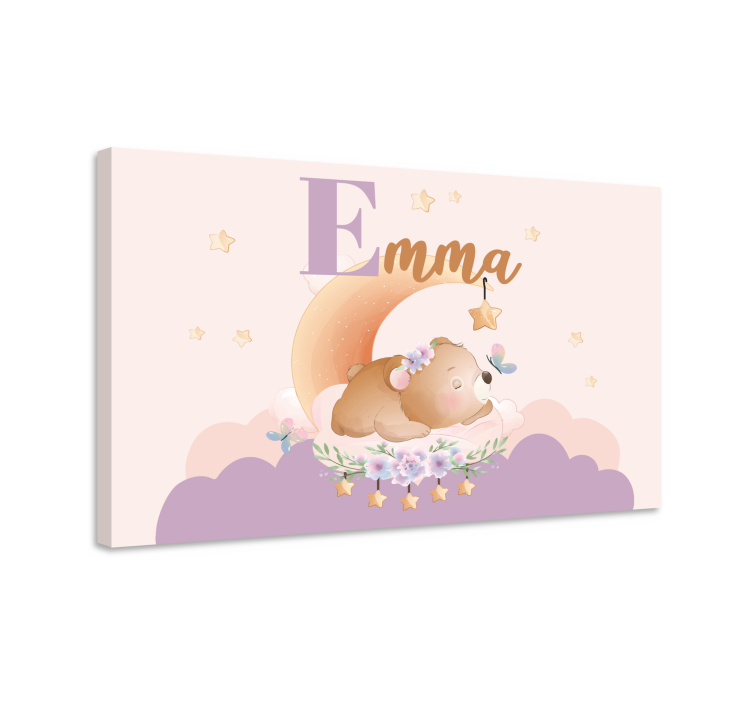 Slika na platnu vrtić sanovi mali medvjedića - TenStickers