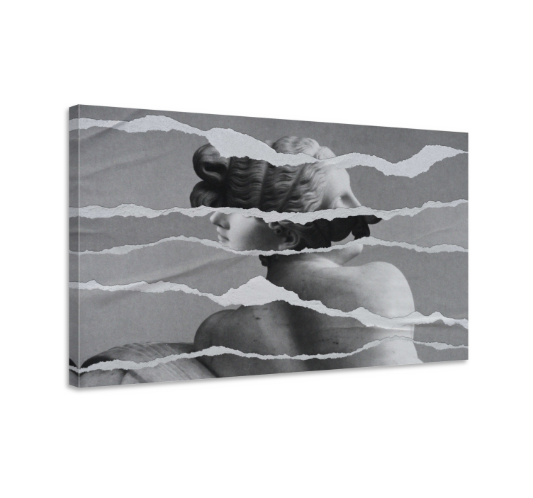 Slika na platnu umjetnost razderana papirna skulptura - TenStickers