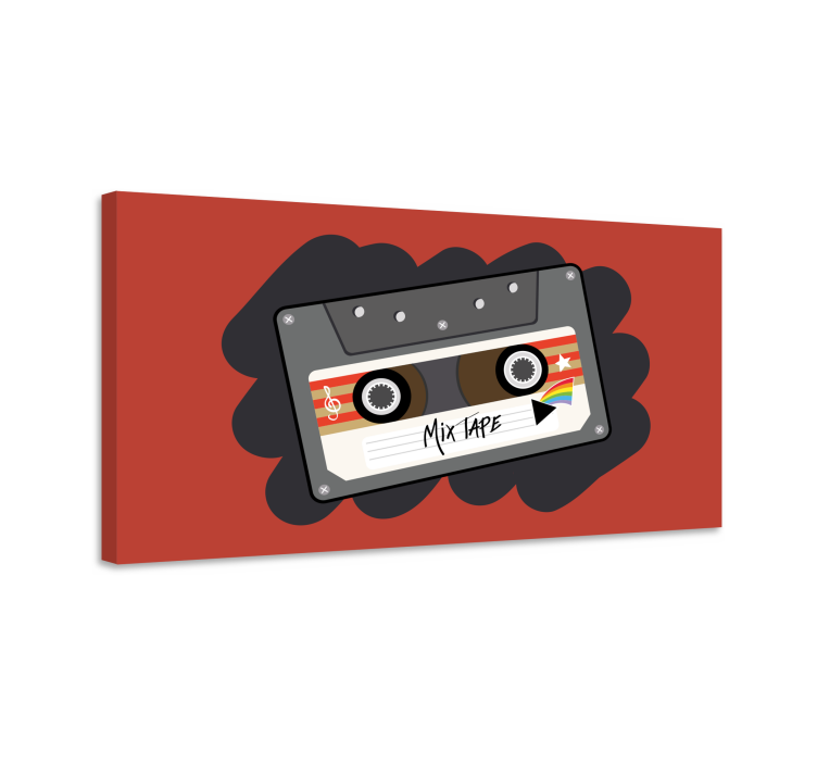 Slika na platnu muzika retro mixtape dizajn - TenStickers