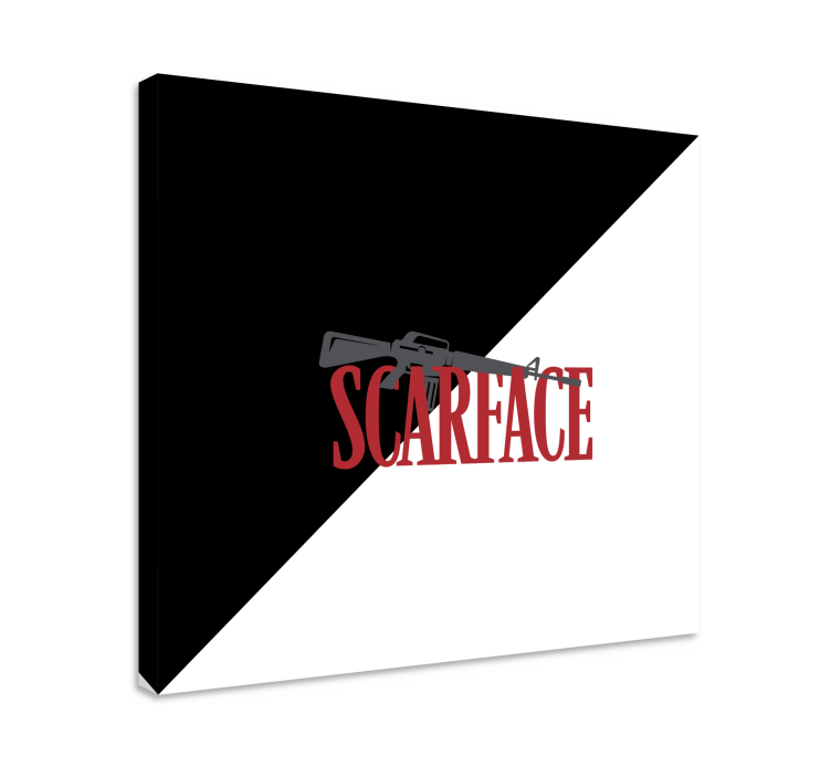 Slika na platnu video igre scarface gun logo - TenStickers