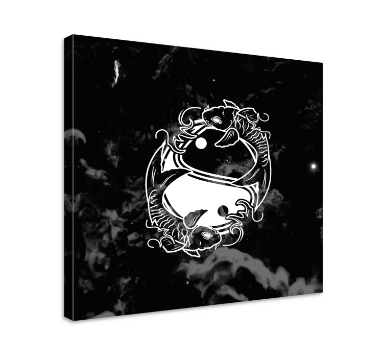 Yin yang ravnoteža riba zen platno - TenStickers