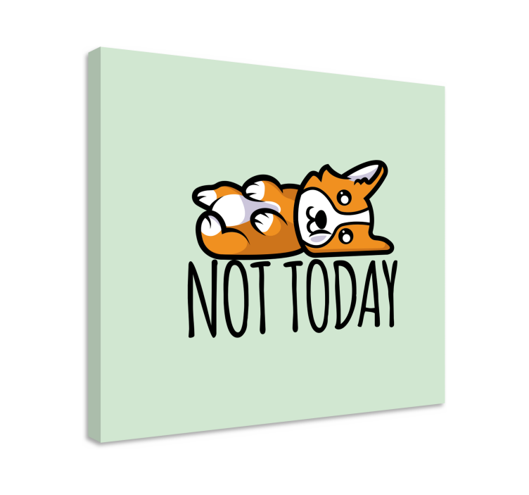 Slika na platnu psi corgi leži na leđima - TenStickers