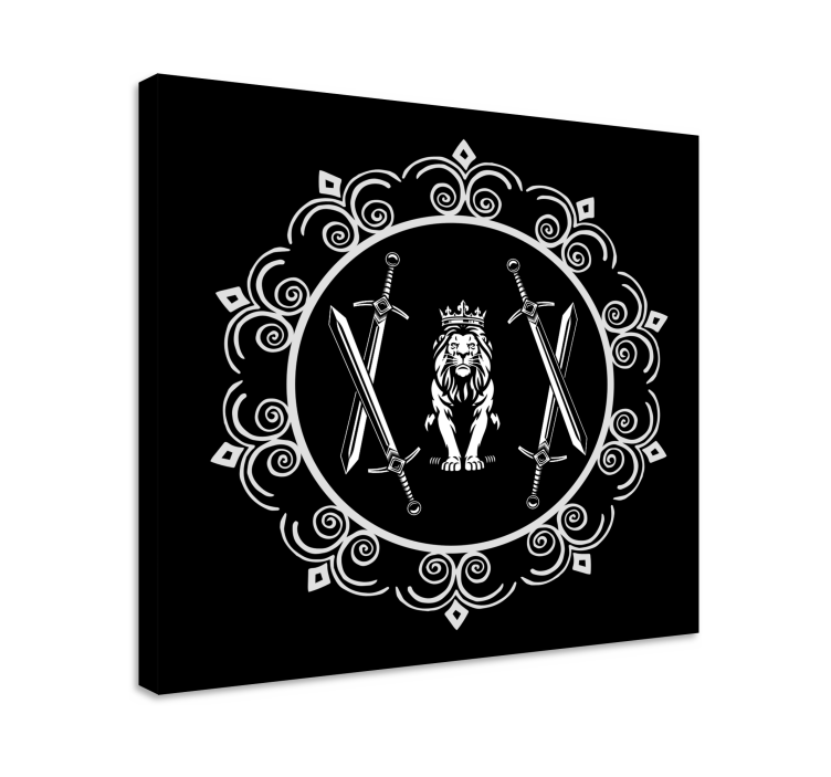 Slika na platnu stabla lav s mačevima - TenStickers