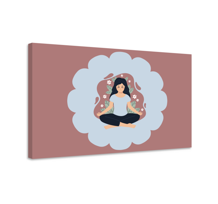 Slika na platnu mandala meditativna cvjetna aura - TenStickers