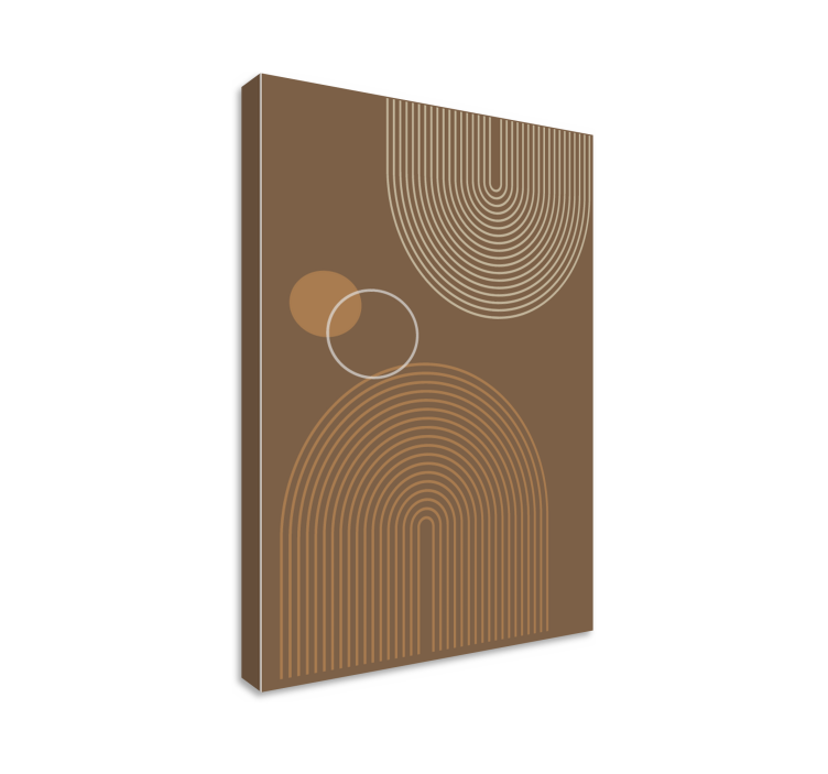 Slika na platnu geometrijski uzorci zakrivljenih linija - TenStickers