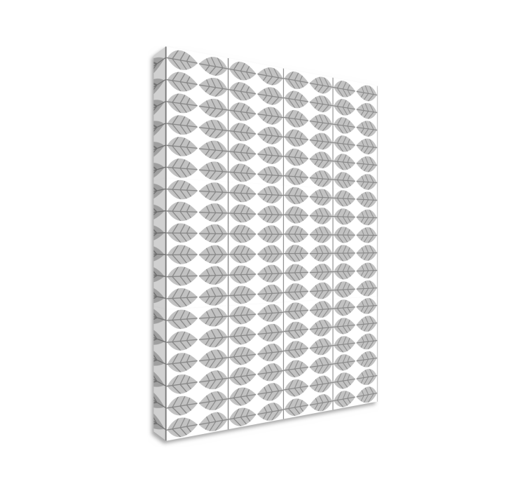 Slika na platnu cvijeće i biljke stilizirani uzorak lista - TenStickers